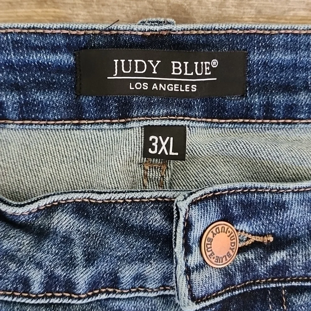 NWT Judy Blue Half Cuffed Shorts - Style 150019 Sz 3XL 22W-24W - Picture 5 of 7
